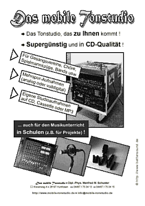 Studio-Prospekt (PDF-Datei) zum Ausdrucken und Verteilen an Kollegen, Bekannte, Freunde ...